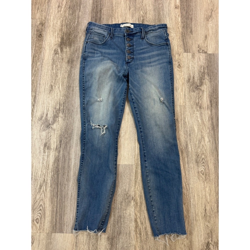 WHETHERLY Cooper High Rise Skinny Jeans‎ Distressed Button Fly  Womens Size 29